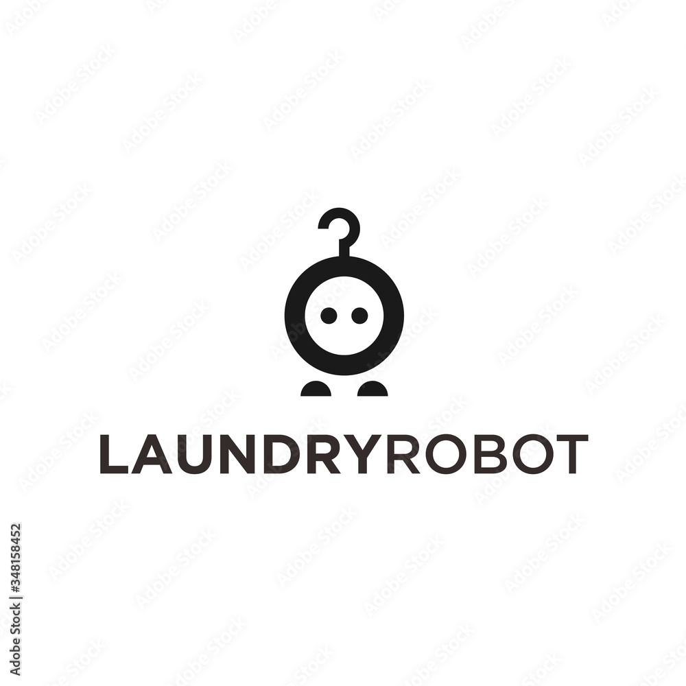 robot laundry logo. vector robot robot laundry logo. vector robot