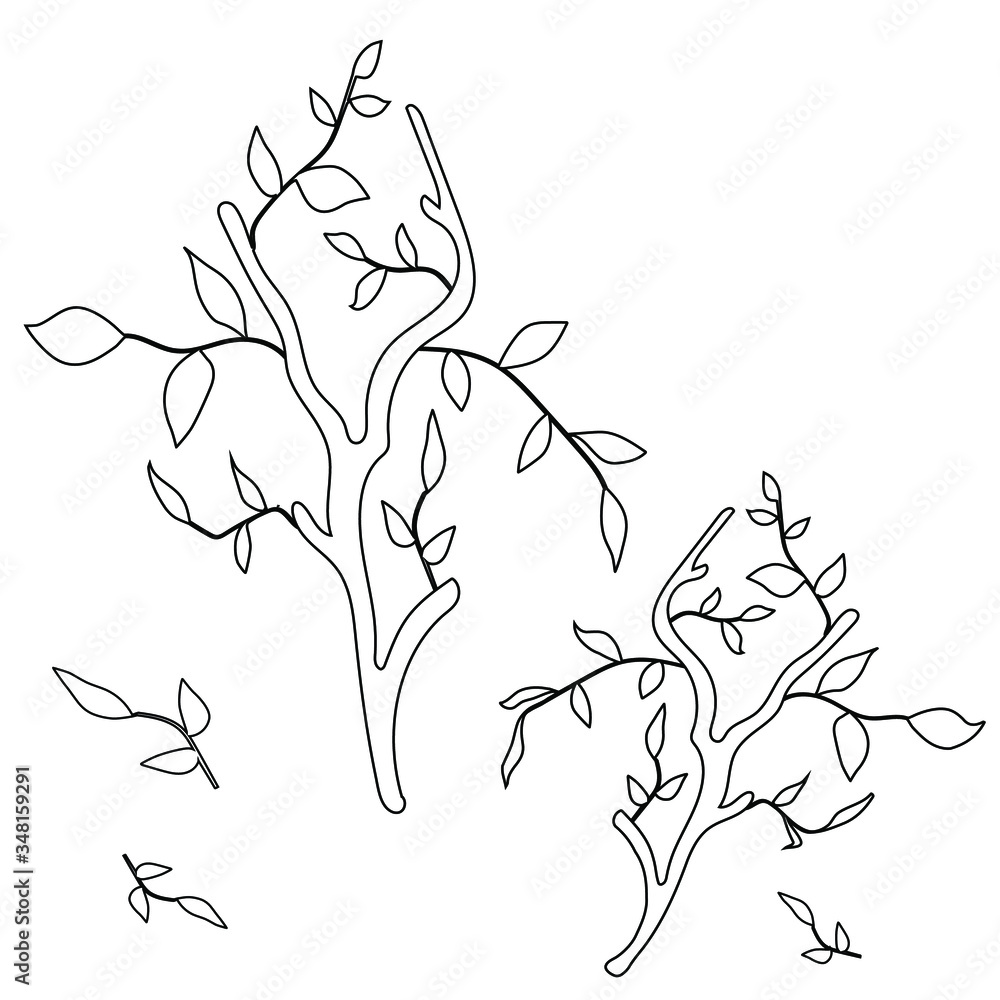 Hand drawn doodle style tree. Vector sketch. doodle illustration Hand drawn doodle style tree. Vector sketch. doodle illustration