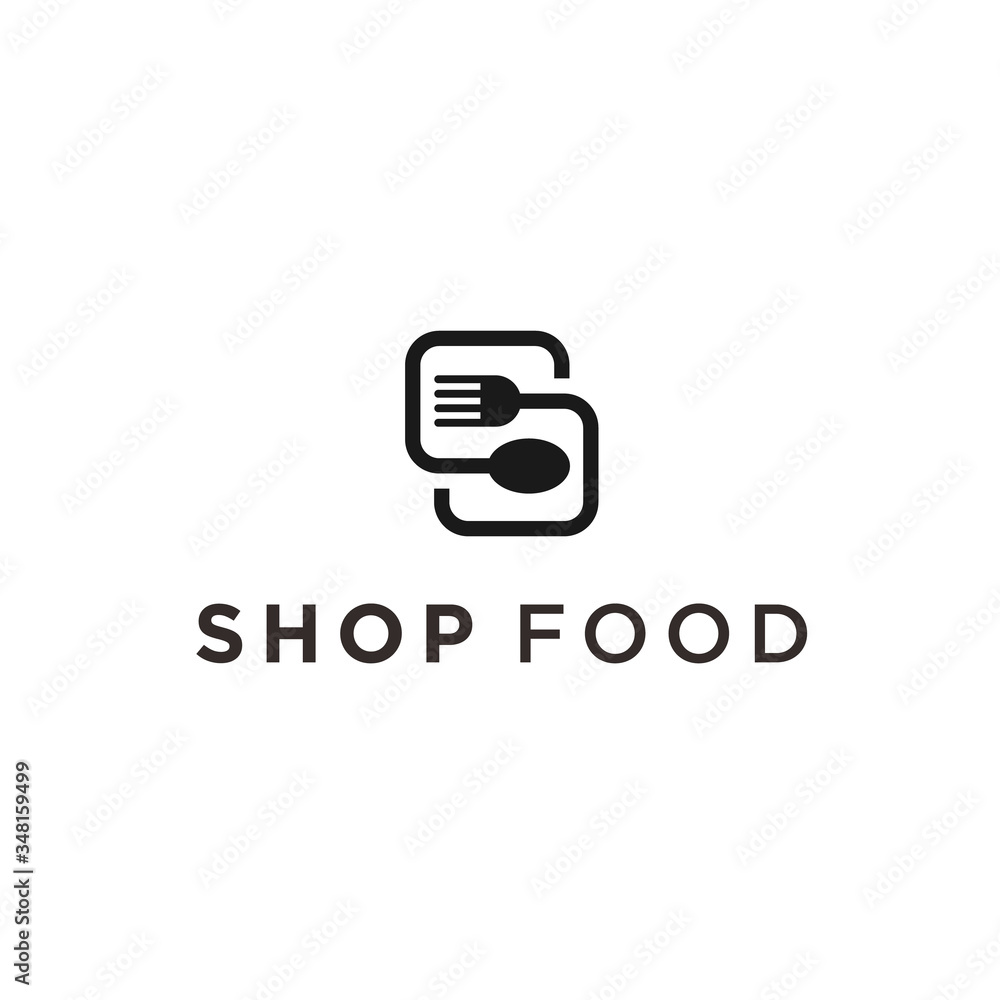 letter S food logo / cutlery logo letter S food logo / cutlery logo