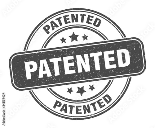 patented stamp. patented label. round grunge sign