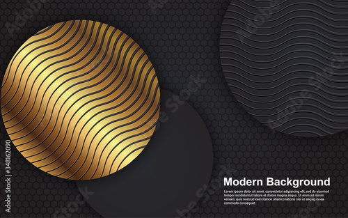 Illustration vector graphic of Abstract background black color luxury modern design