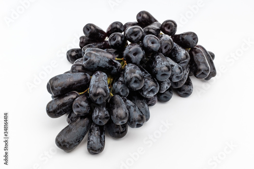 Sapphire grapes on white background