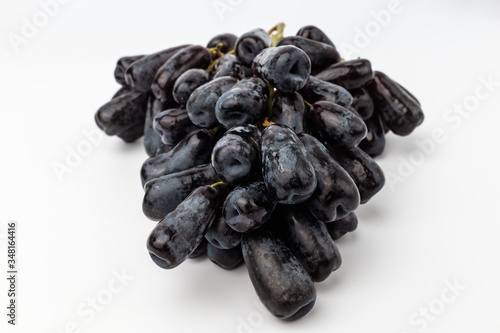 Sapphire grapes on white background