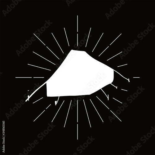 Retro tent silhouette logo