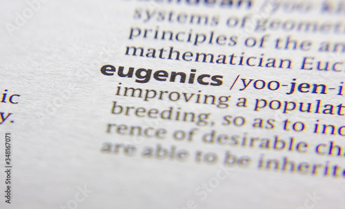 Eugenics word or phrase in a dictionary.