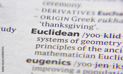Canvas Print Euclidean word or phrase in a dictionary.