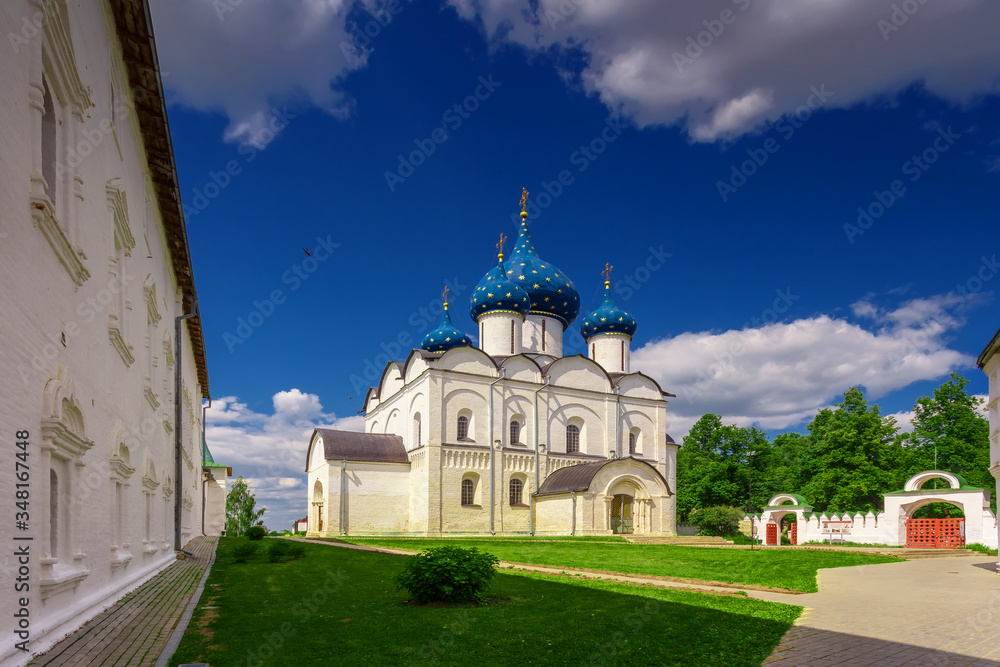 Suzdal, a city in Russia. Old churches in the city center
