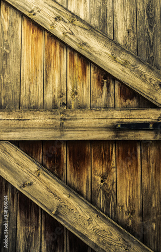 Wooden gate close up