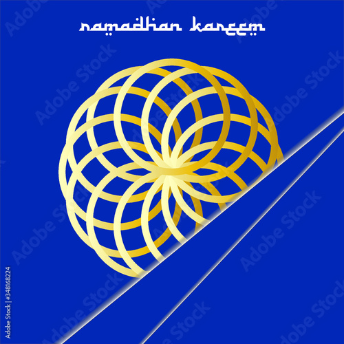 beautiful ramadan kareem greeting card design with mandala art