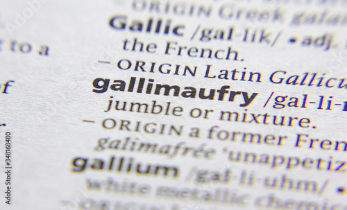 Gallimaufry word or phrase in a dictionary.