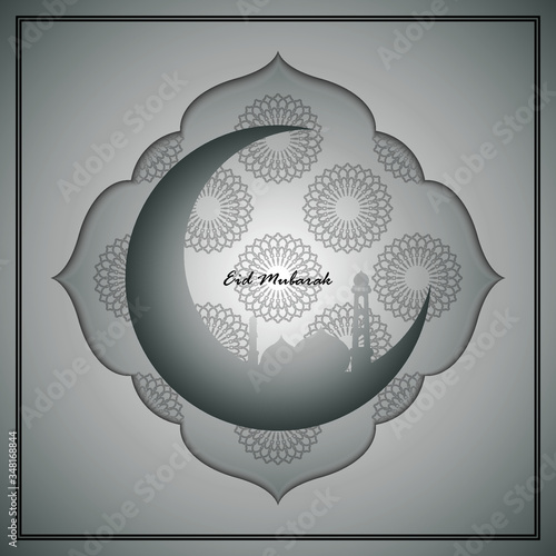 beautiful ramadan kareem greeting card design with mandala art