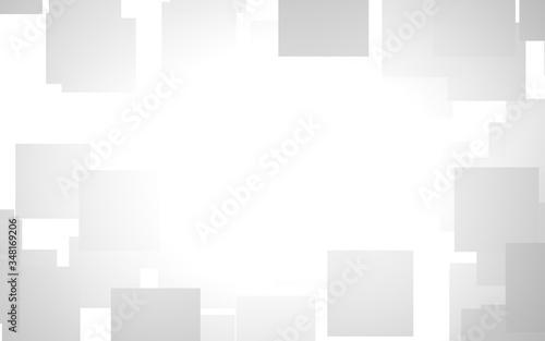 White abstract background. Misty backdrop with grey squares. 3D illustration