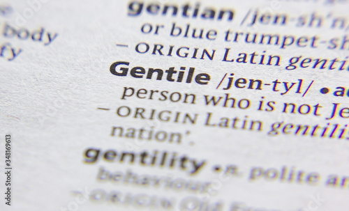 Gentile word or phrase in a dictionary.