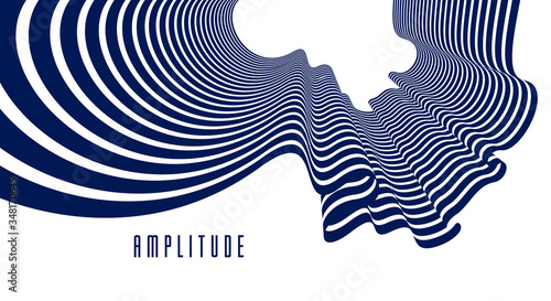 3D abstract lines in perspective vector background, modern trendy design element, cool style layout for ads posters banners and covers, retro template.