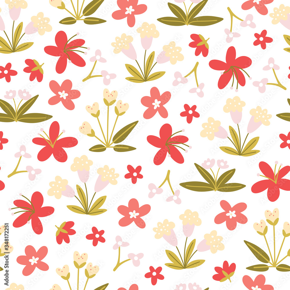 Elegant spring floral seamless pattern