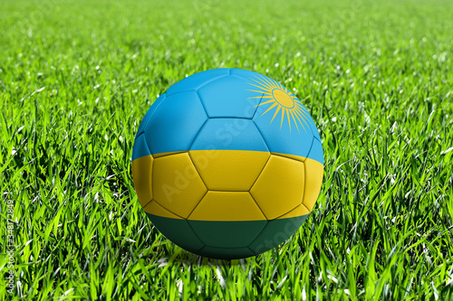 Rwanda Flag on Soccer Ball