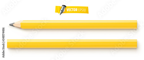 Crayons de charpentier vectoriels sur fond blanc