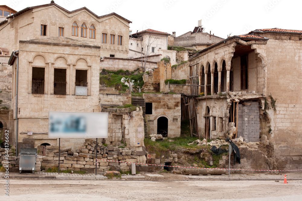 old architecture of small towns in Turkey