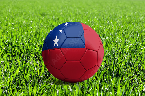 Samoa Flag on Soccer Ball