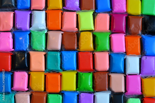 a set of colorful packaged air plasticine for sculpturing