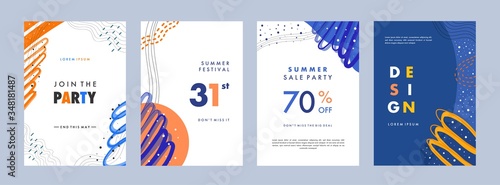 Set of abstract creative artistic templates. Universal cover Designs for Annual Report, Brochures, Flyers, Presentations, Leaflet, Magazine.