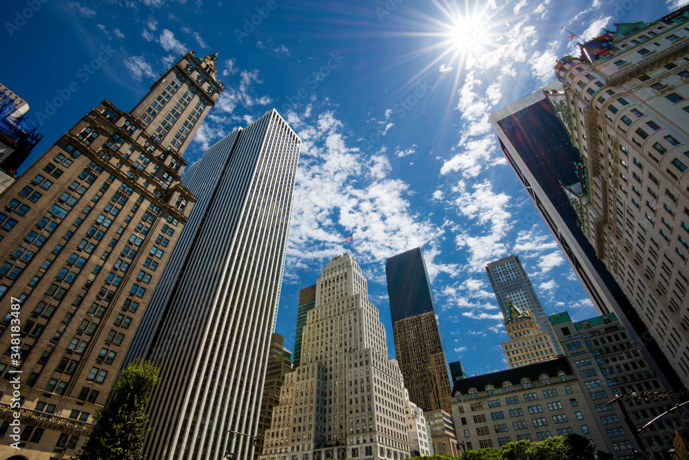 Skyscrapers on Grand Army Plaza in Manhattan - New York City, United States