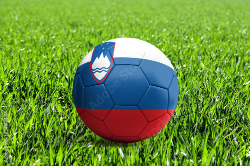 Slovenia Flag on Soccer Ball