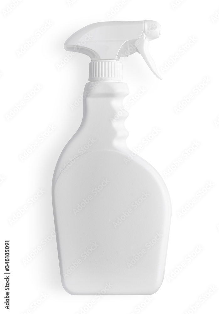 White plastic bottle with spray White plastic bottle with spray
