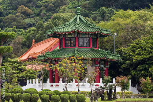Temple complex at the Memorial Monument in Taipei, Taiwan, China, Asia