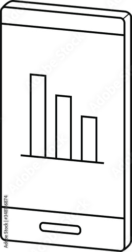 スマートフォンのアイコン 棒グラフ