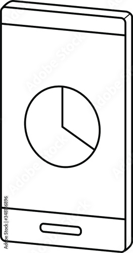 スマートフォンのアイコン 円グラフ