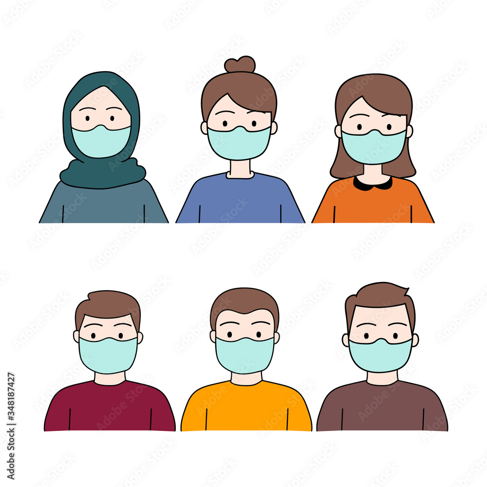 People wearing medical mask