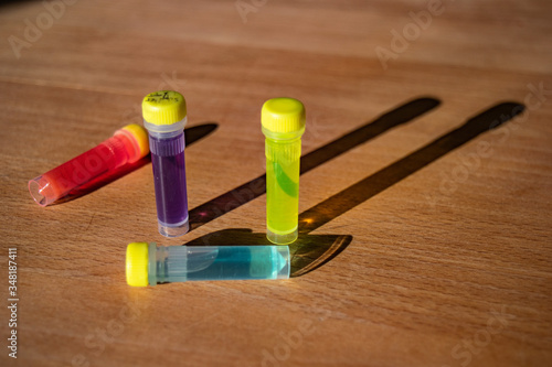 DNA and RNA tubes with oligonucleotides for clinical diagnosis photo