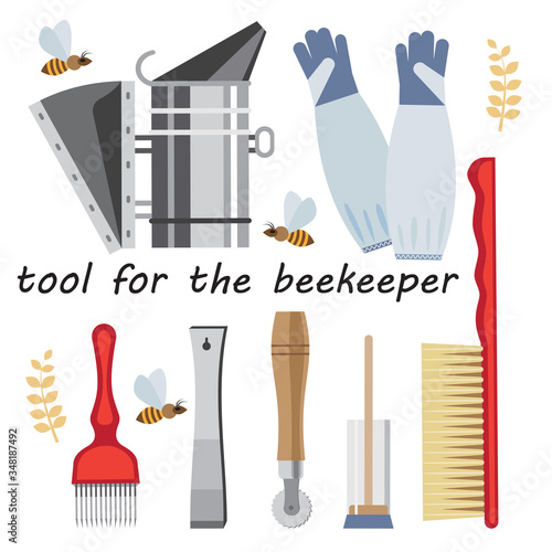 set of tools for the beekeeper