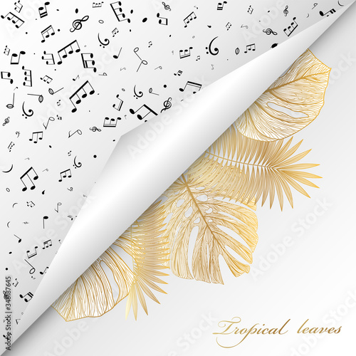 Creative background with notes. Vector illustration. EPS 10.