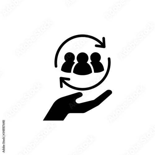 Proposal icon in black flat design on white background, Network full services, Minimal vector icon, Vector illustration