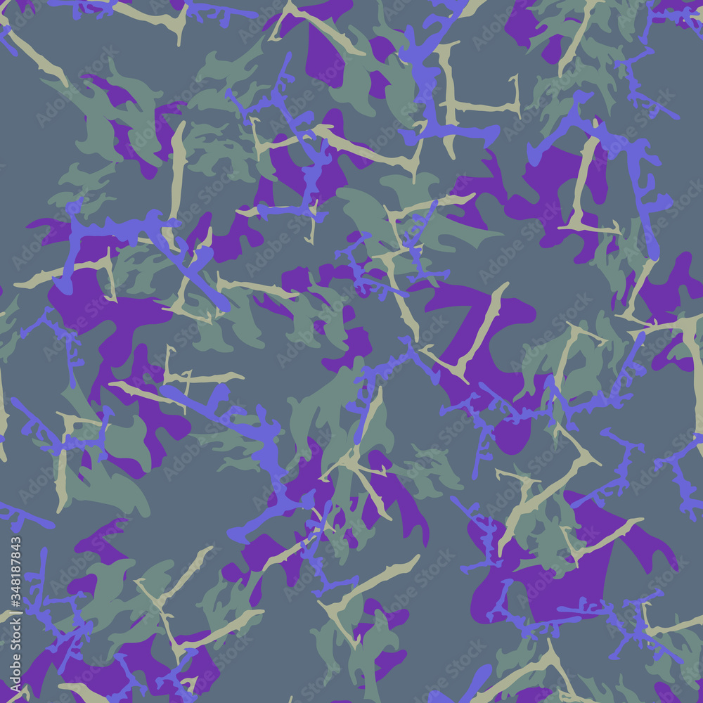Sea camouflage of various shades of blue, violet and green colors Sea camouflage of various shades of blue, violet and green colors