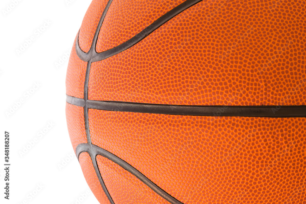 Fototapeta premium Half of Basketball isolated on a white background
