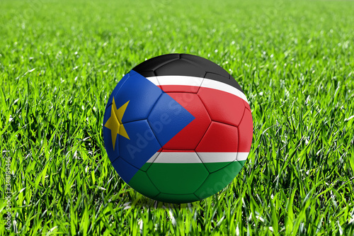 South Sudan Flag on Soccer Ball