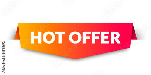 Vector Illustration Hot Offer Sign. Modern Web Banner Or Label