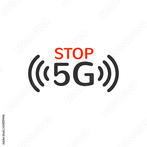 5G radiation does not spread or transmit corona virus covid-19. myth theories. fake news. conspiracy theory. Isolated vector illustration on white