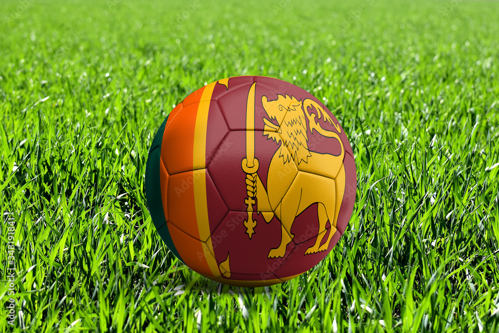 Sri Lanka Flag on Soccer Ball Sri Lanka Flag on Soccer Ball