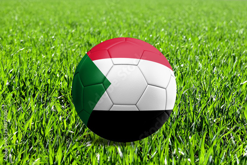 Sudan Flag on Soccer Ball