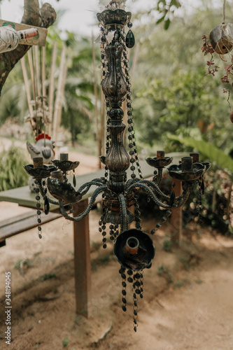 old rusty metal fence