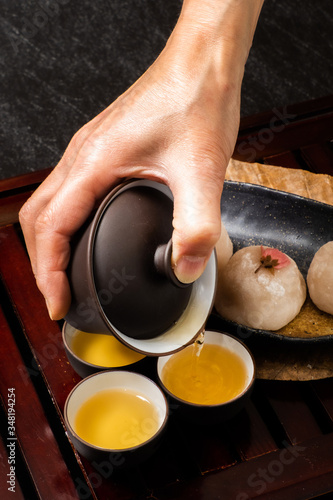 中国茶セット Set of the Chinese tea photo