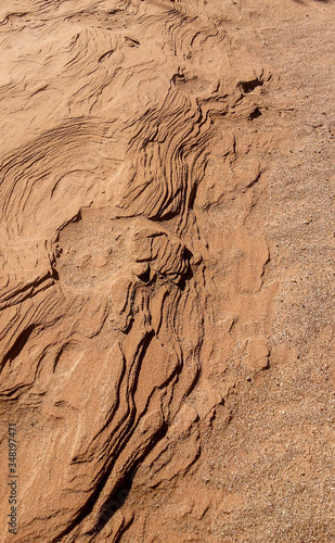 Texture of the sand in sahara desert