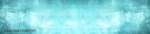 Abstract dark aquamarine turquoise concrete stone paper texture background banner long, trend color 2020 