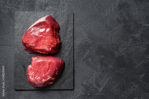 Canvas Print raw steaks fillet Mignon prepared for cooking
