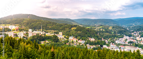Tanvald - small mountain town in Jizera Mountains, Czech Republic