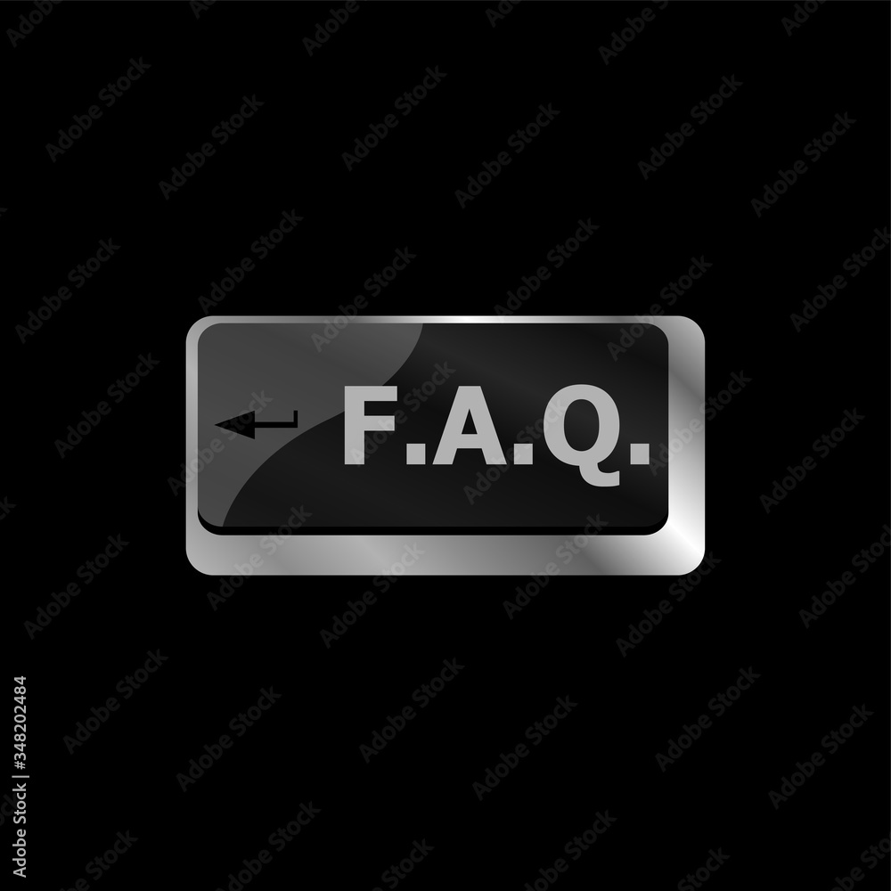 computer keyboard with faq button - business concept computer keyboard with faq button - business concept
